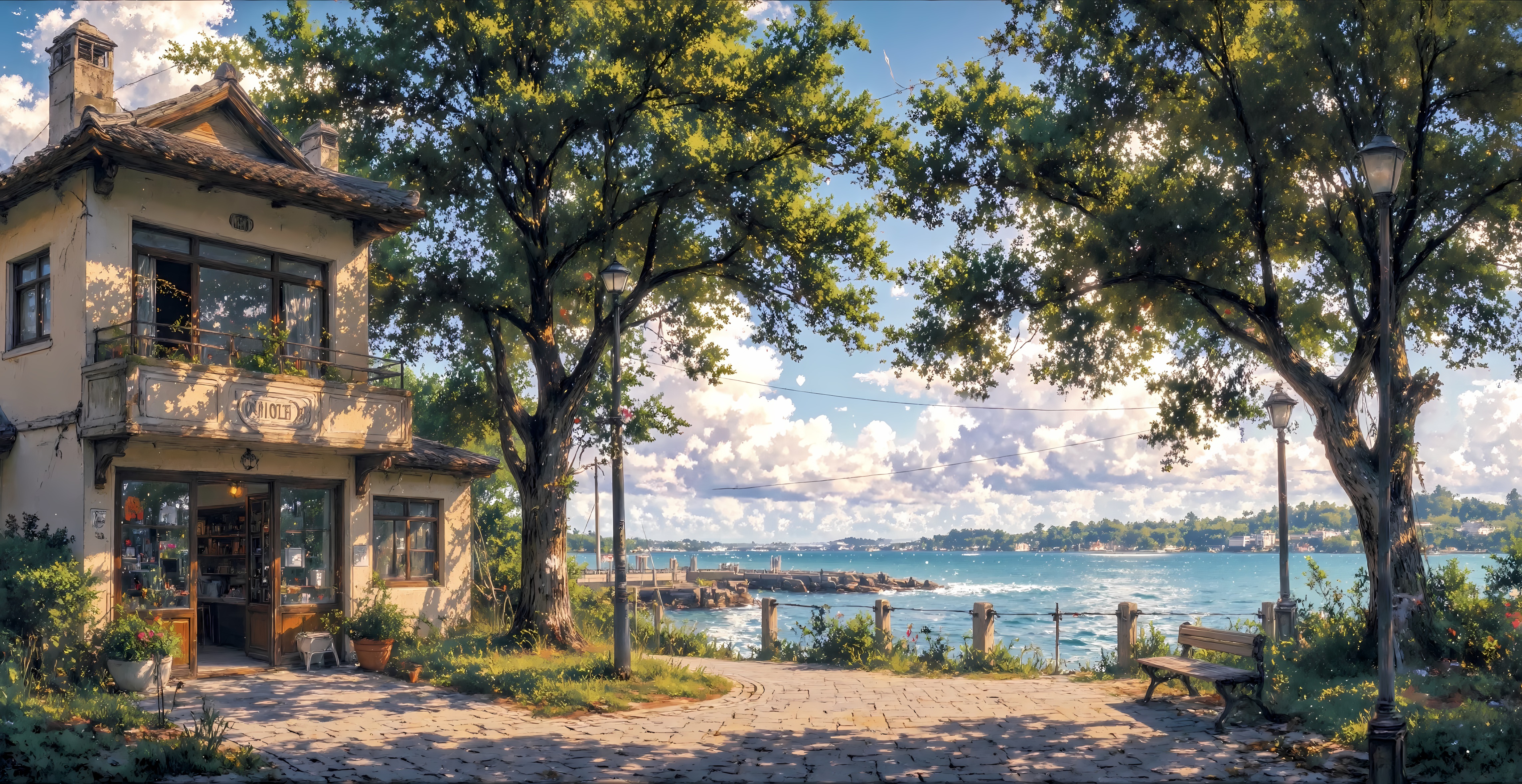 【哲风壁纸】房屋-树木-海边.png